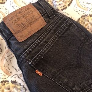 Vintage Levi High Waisted Black Jeans